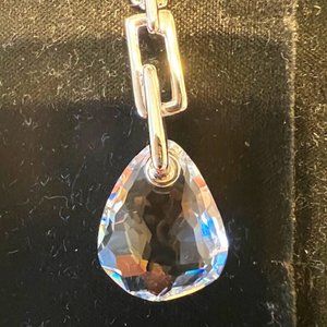 Swarovski Sparkly Crystal Teardrop Pendant Necklace